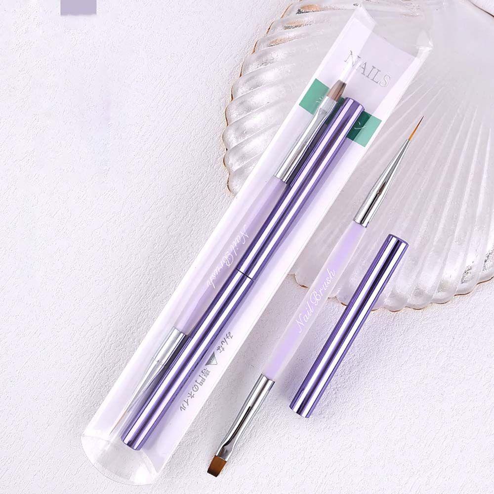 QQMALL Cọ Vẽ Móng Hai Đầu Chuyên Nghiệp Cho Salon