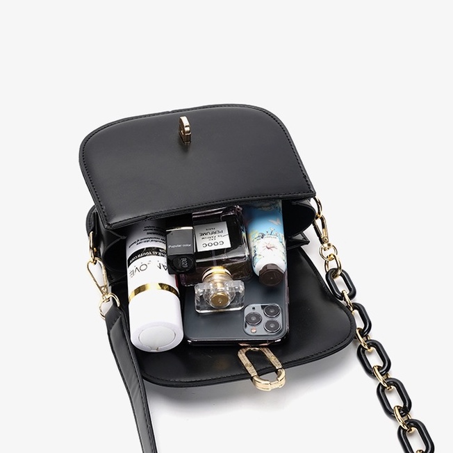 🌸Hàng Order🌸 Túi Xách Nữ CEEKAY Kẻ Lưới Da Trơn Khóa Gài Quai Da Phối Xích Dây Đeo Sang Chảnh Nữ Tính 🌸Hàng Quảng Châu