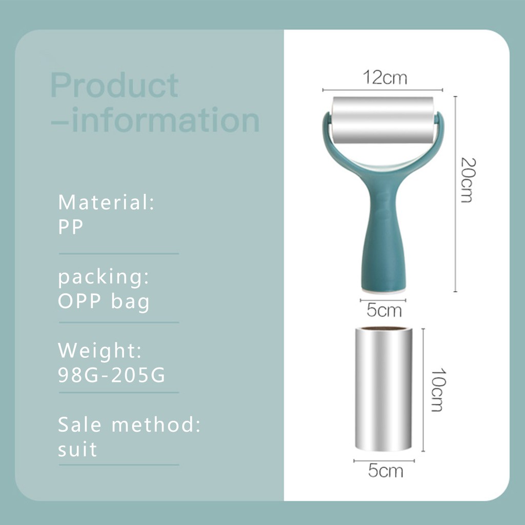 Đồ Lăn JUJIAJIA Làm Sạch Bụi Vải Tóc Rụng Dạng Cuộn Giấy Dính Tiện Dụng