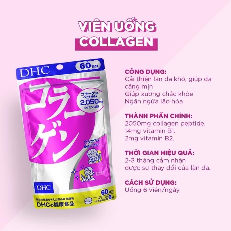 Viên uống collagen DHC và Collagen DHC dạng nước 7000mg