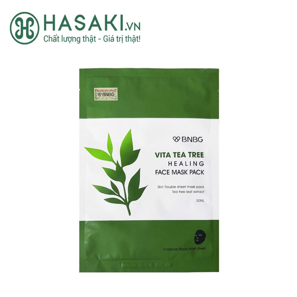 Mặt Nạ BNBG Tràm Trà Giúp Thải Độc Da, Giảm Mụn Vita Tea Tree Healing Face Mask Pack 30ml