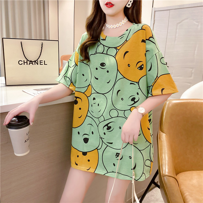 2021 Women's Blouse Summer Short sleeve T shirt Fashion Clothing Round Neck Student Tees/ Clothes Tees