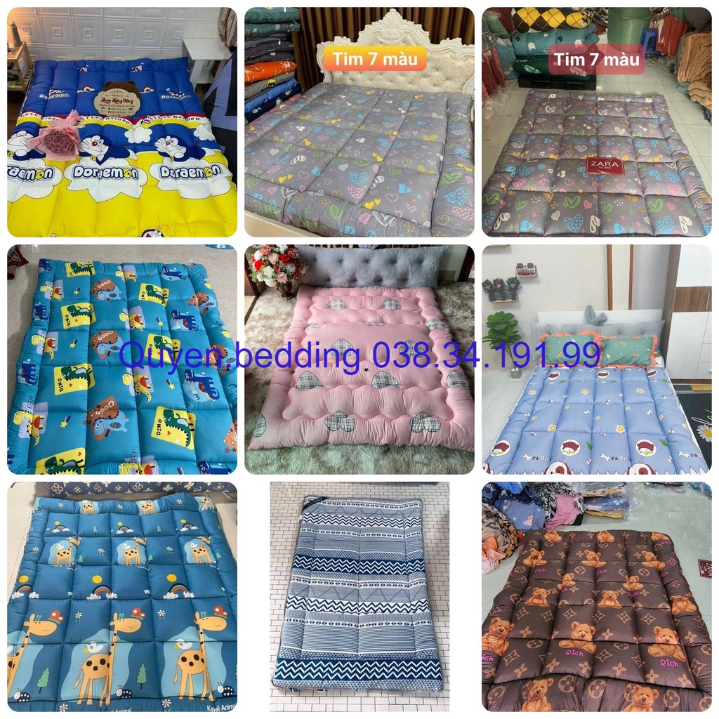 Đệm Topper Xuất Nhật Cao Cấp Nệm Topper Chất Liệu Cotton Polly Dày Dặn Êm Ái Bảo Vệ Vai Gáy Cột Sống Gấp Gọn Tiện Nghi