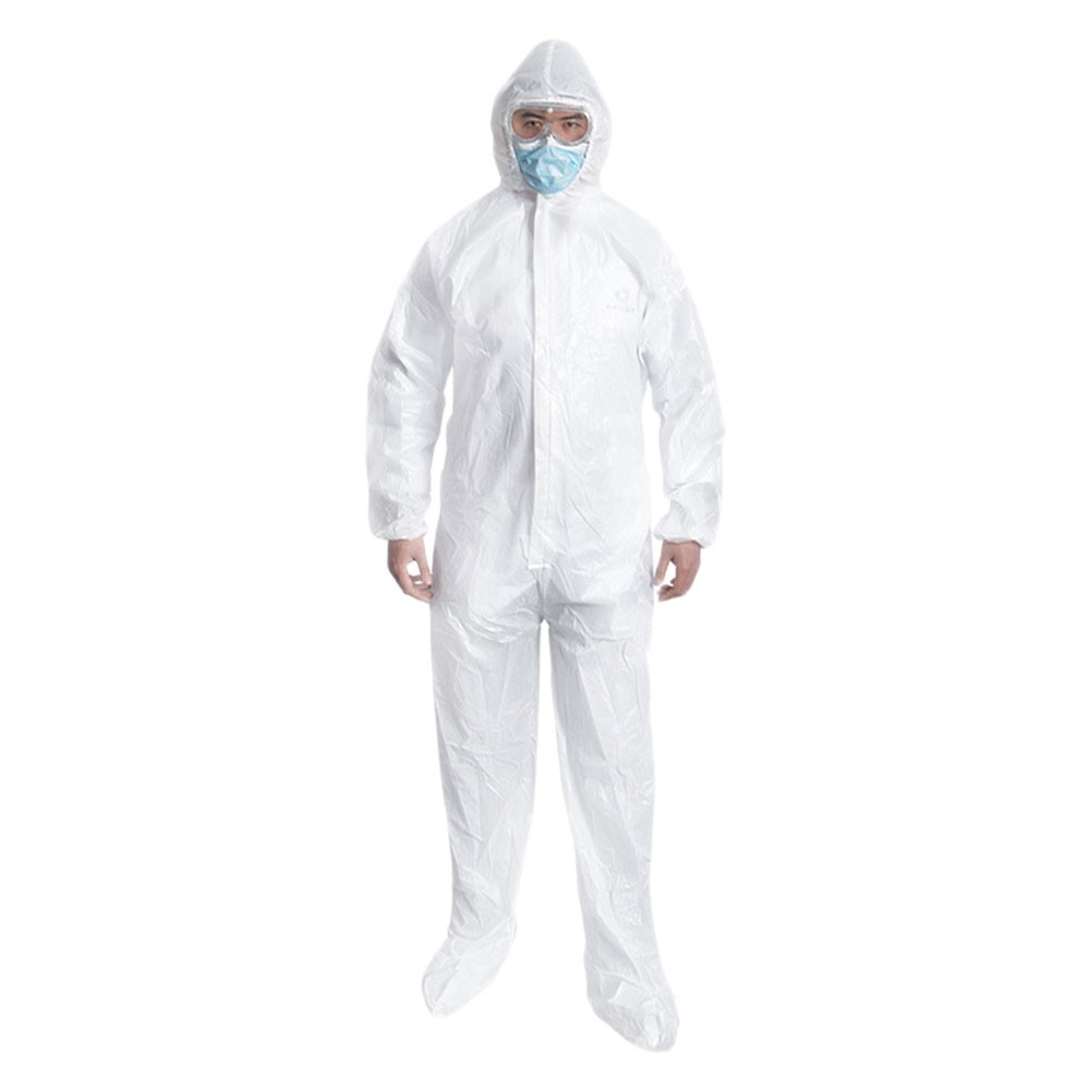 Bộ đồ bảo hộ bằng vải không dệt thoáng khí bảo vệ cơ thể sử dụng 1 lần