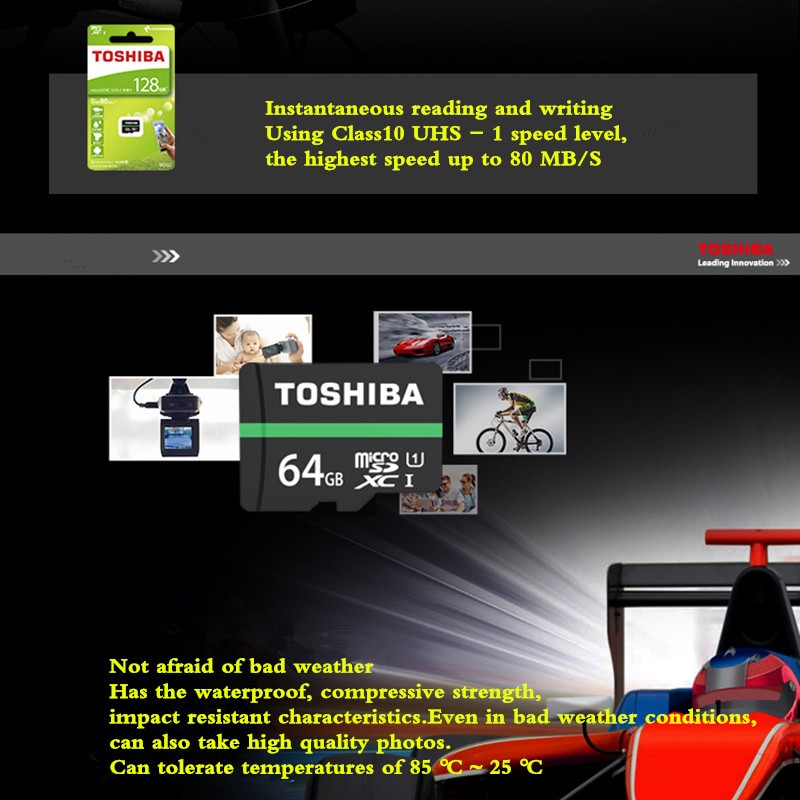Thẻ Nhớ Toshiba 128gb Micro Sd 128gb Class10 Tf / Sd C10 80mb / S Microsdhc Uhs-1