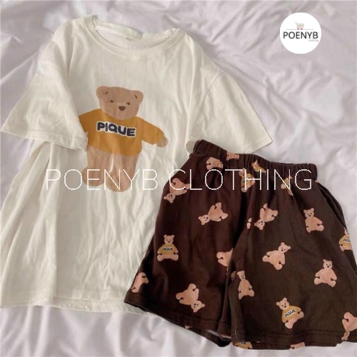 Đồ bộ vải thun dễ thương kiểu Hàn Quốc POENYB nữ ulzzang [FREESHIP] | BigBuy360 - bigbuy360.vn