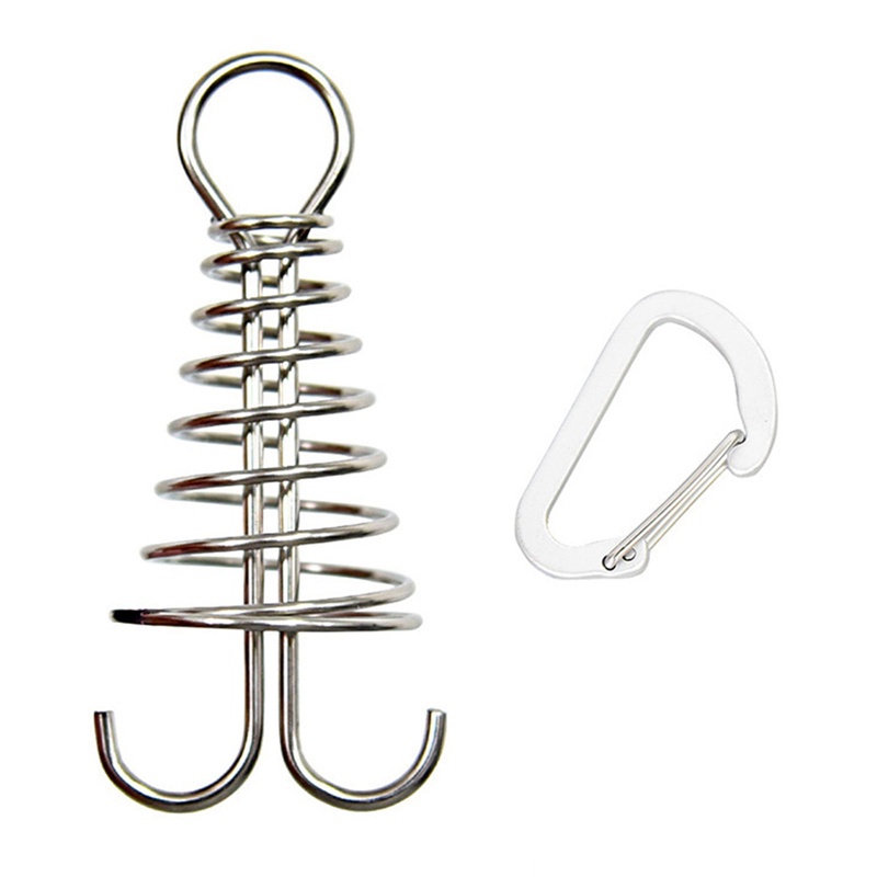 Set 10 Móc Lò Xo Hình Bạch Tuộc Dạng Xoắn Tiện Dụng Khi Đi Cắm Trại