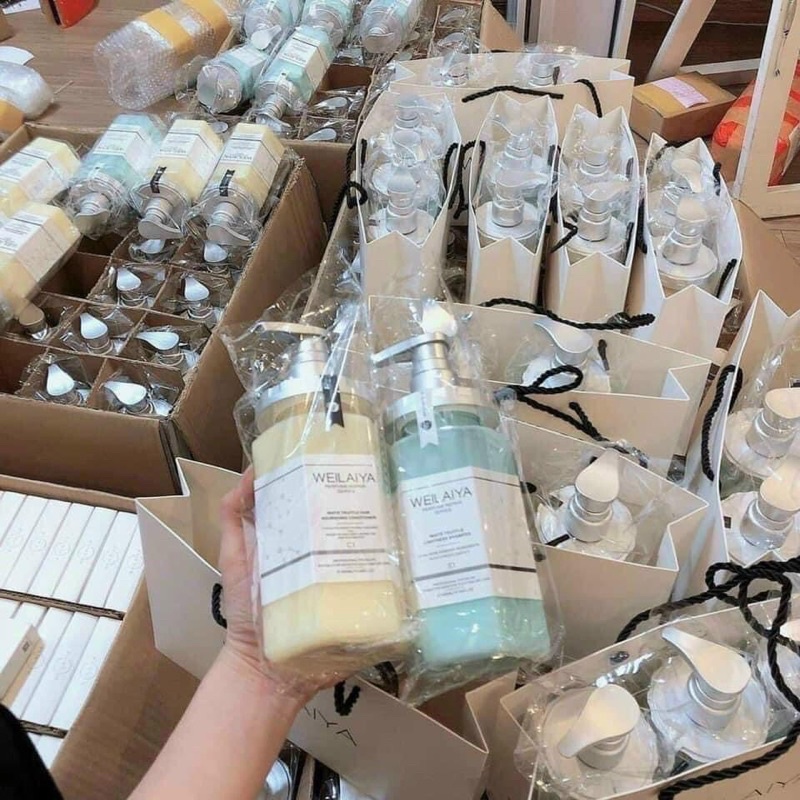 Bộ Dầu Gội Xả Nấm Truffle Waylaiya Phục Hồi Tóc Bóng Mượt Giảm Gãy Rụng Cho Da Đầu Dầu
