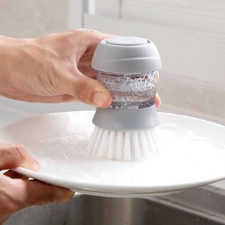 Kitchenware cleaning brush with automatic liquid addition pot washing artifact