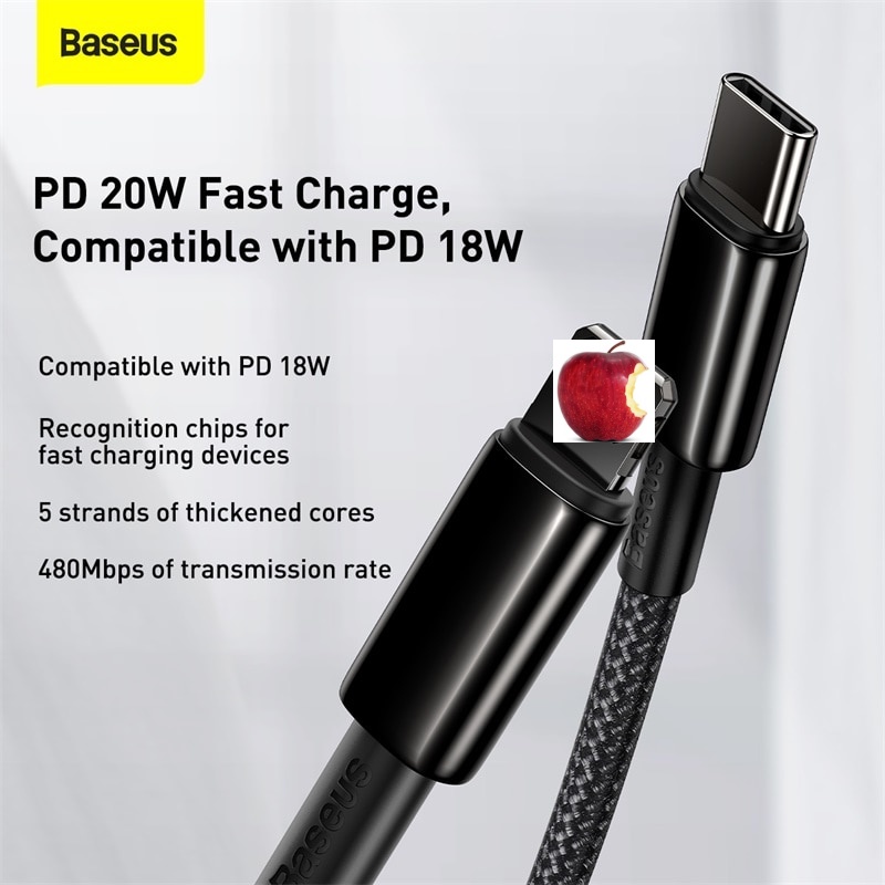 [ACSTORE] Cáp Sạc Nhanh Baseus Cho táo Phone tablet 12 11 Pro XS Max Mini Air 20W PD USB