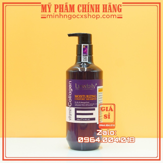 Dầu gội LUSSTALY VITAMIN E 500ml phục hồi chống rụng không gàu ngứa