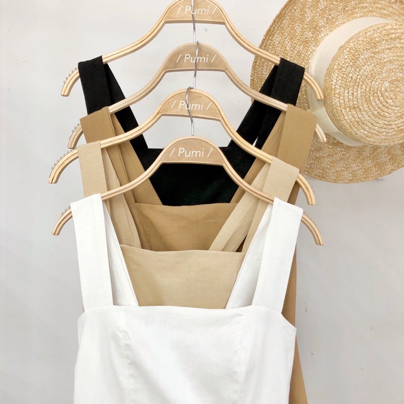 [Mã SKAMSALEP6 giảm 10% tối đa 100K đơn 150K] Đầm 2 đây bảng to freesize Pumi | BigBuy360 - bigbuy360.vn