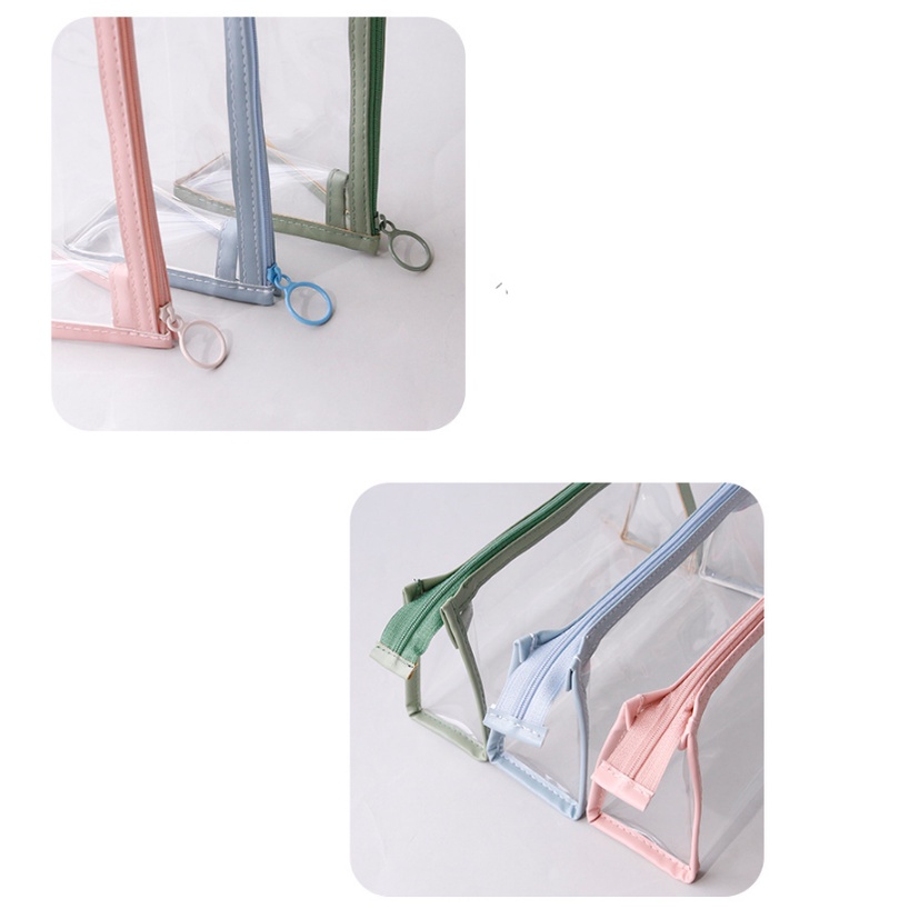 Túi đựng bút CHUWANGLIN trong suốt thiết kế đáng yêu tiện dụng