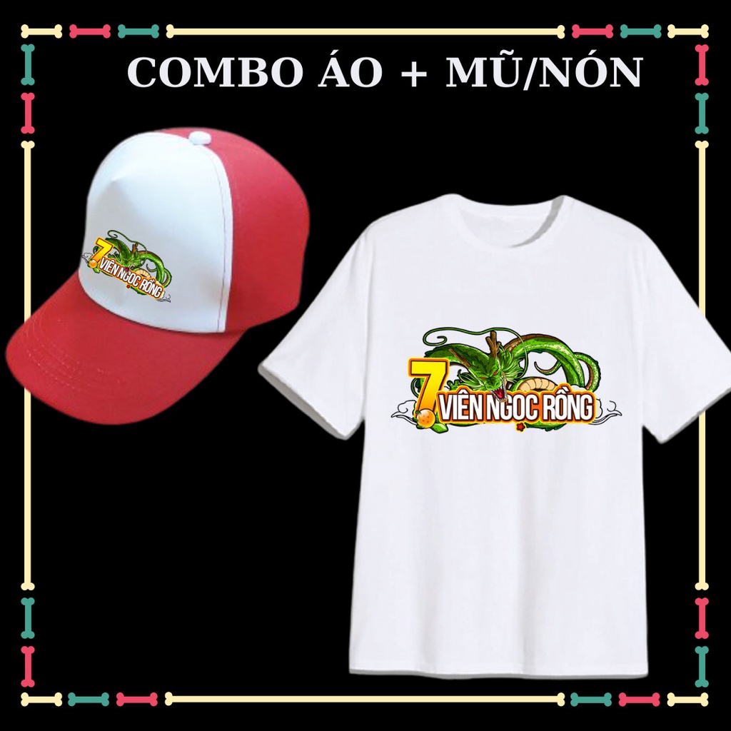 Áo thun ngắn tay trẻ em mẫu Songoku, Dragon ball siêu ngầu, vải co giãn 4 chiều-Kèm Mũ lưỡi trai-Kèm huy hiệu