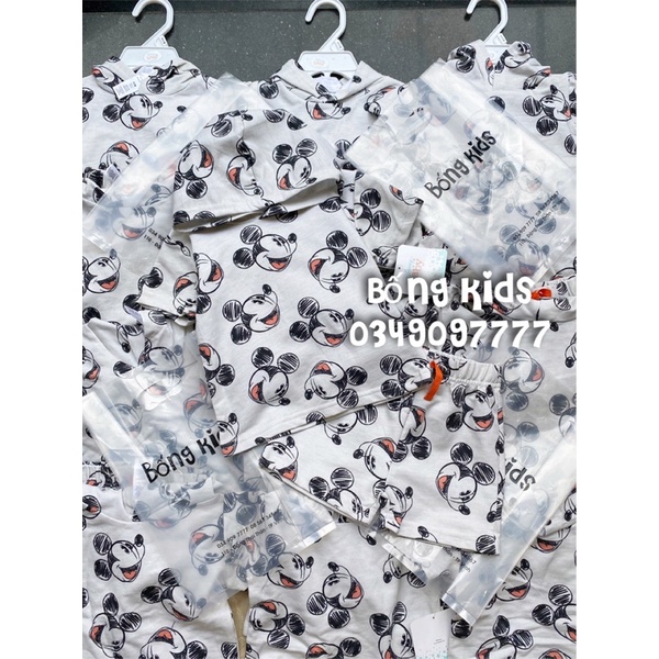 Bộ Hè Hoodie Bé Trai Da Cá Mickey