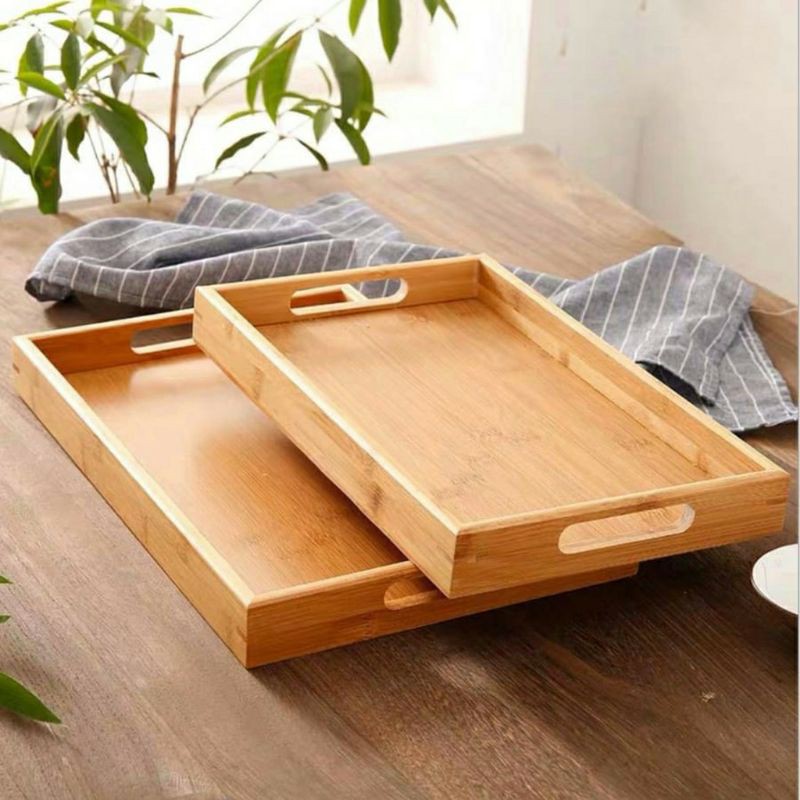 Khay gỗ có tay cầm 35×23×3cm cao cấp