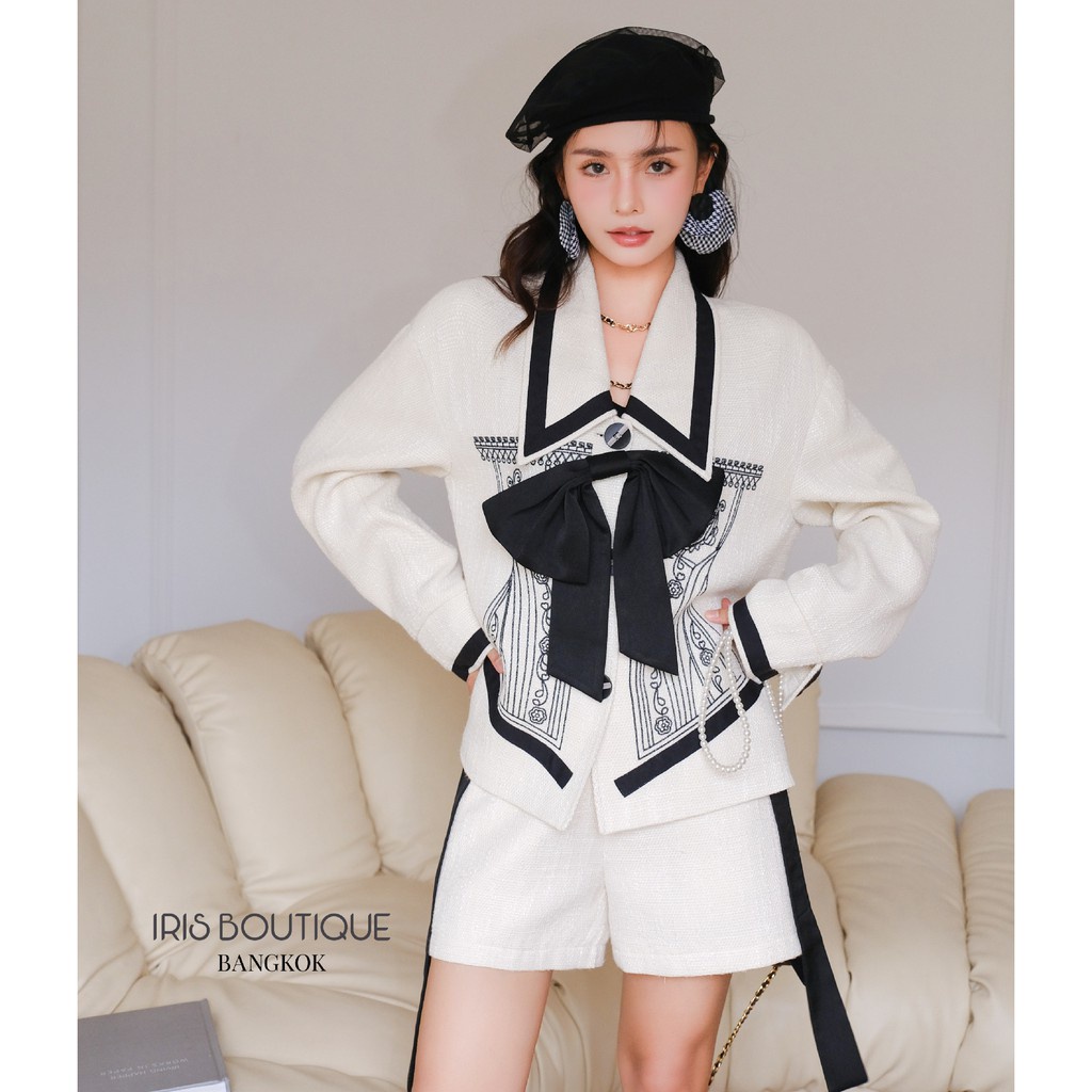 Iris Boutique SG IJ006-IP038 22 SS vintage girl set- Set áo quần nữ SẢN PHẨM CÓ TẠI VIỆT NAM thumbnail