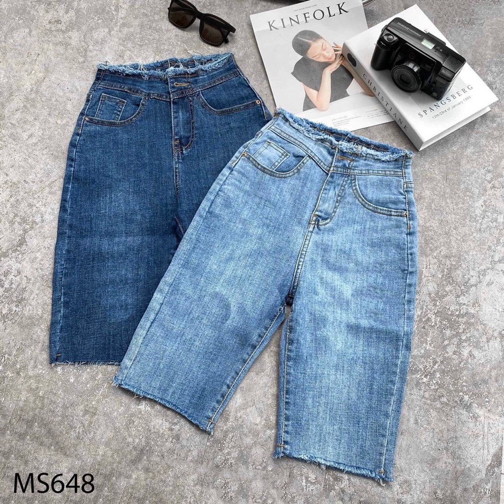 [ VƯƠNG QUYỀN ] QUẦN SKINNY JEANS GIÃN LỬNG NỮ LƯNG CAO PHỐI LƯNG XÙ MÀU XANH NHẠT, XANH ĐẬM LAI TUA CAO CẤP NITIQC