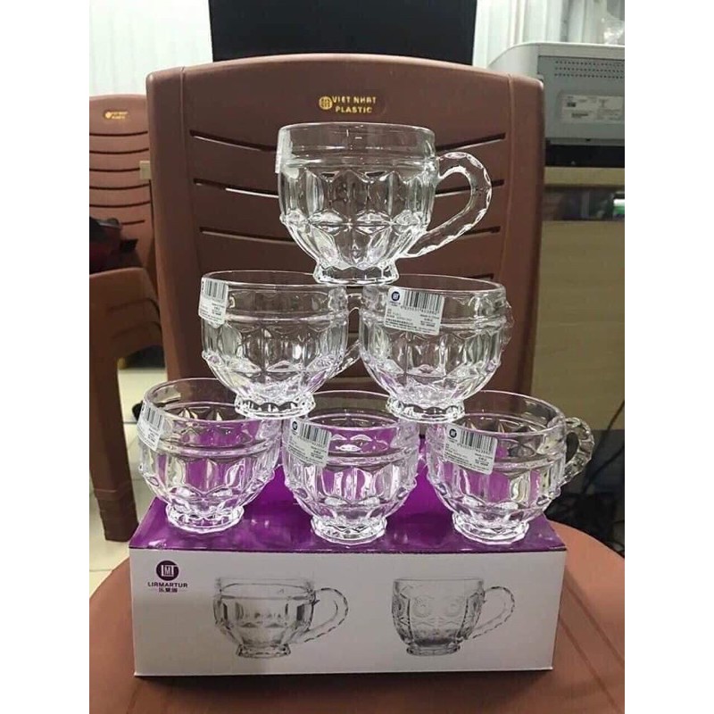 Bộ 6 cốc thuỷ tinh cao cấp