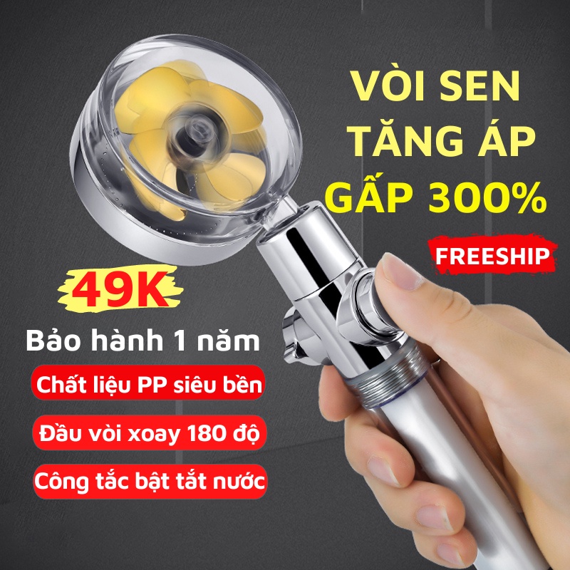 Vòi Sen Tăng Áp, Vòi Hoa Sen Cao Cấp Không Gỉ Siêu Bền LEON OFFICIAL