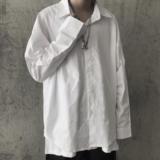 (A118) Áo sơ mi trơn dài tay basic 2 màu đen trắng