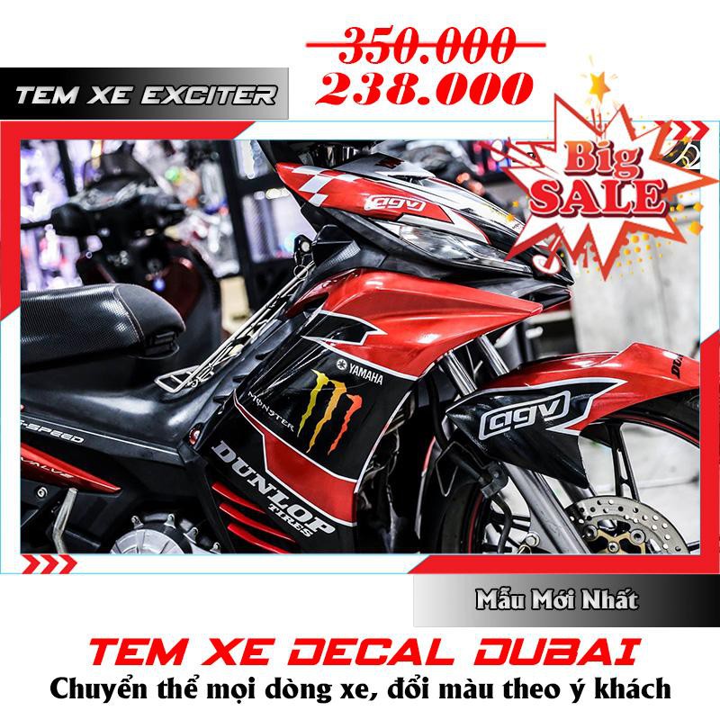 Tem trùm Exciter 135 Đỏ Đen AGV