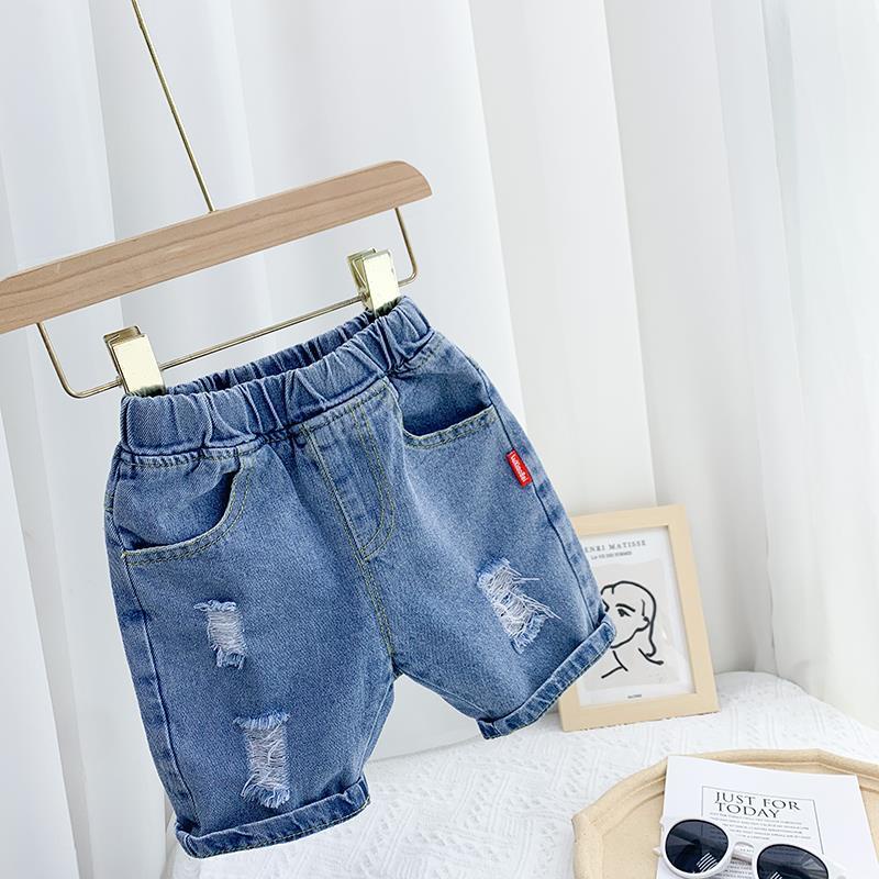 Quần Short Jean Thiết Kế Mỏng Kiểu Dáng Đơn Giản Năng Động Thời Trang Mùa Hè Theo Phong Cách Hàn Quốc Cho Bé Trai 2023