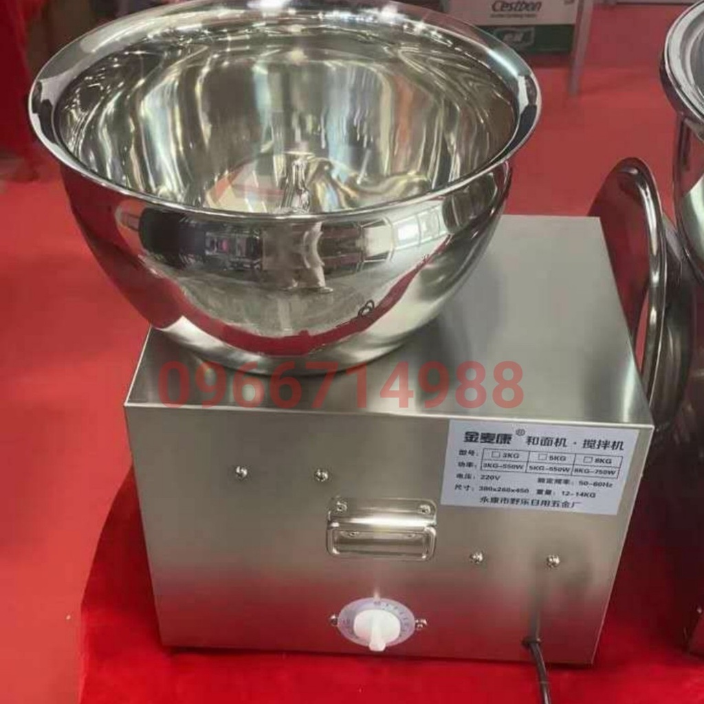 Máy Nhào Bột Gia Đình 5Kg 8Kg Máy Trộn Bột Thực Phẩm Đa Năng Chất Liệu Inox  Bảo Hành 12 Tháng