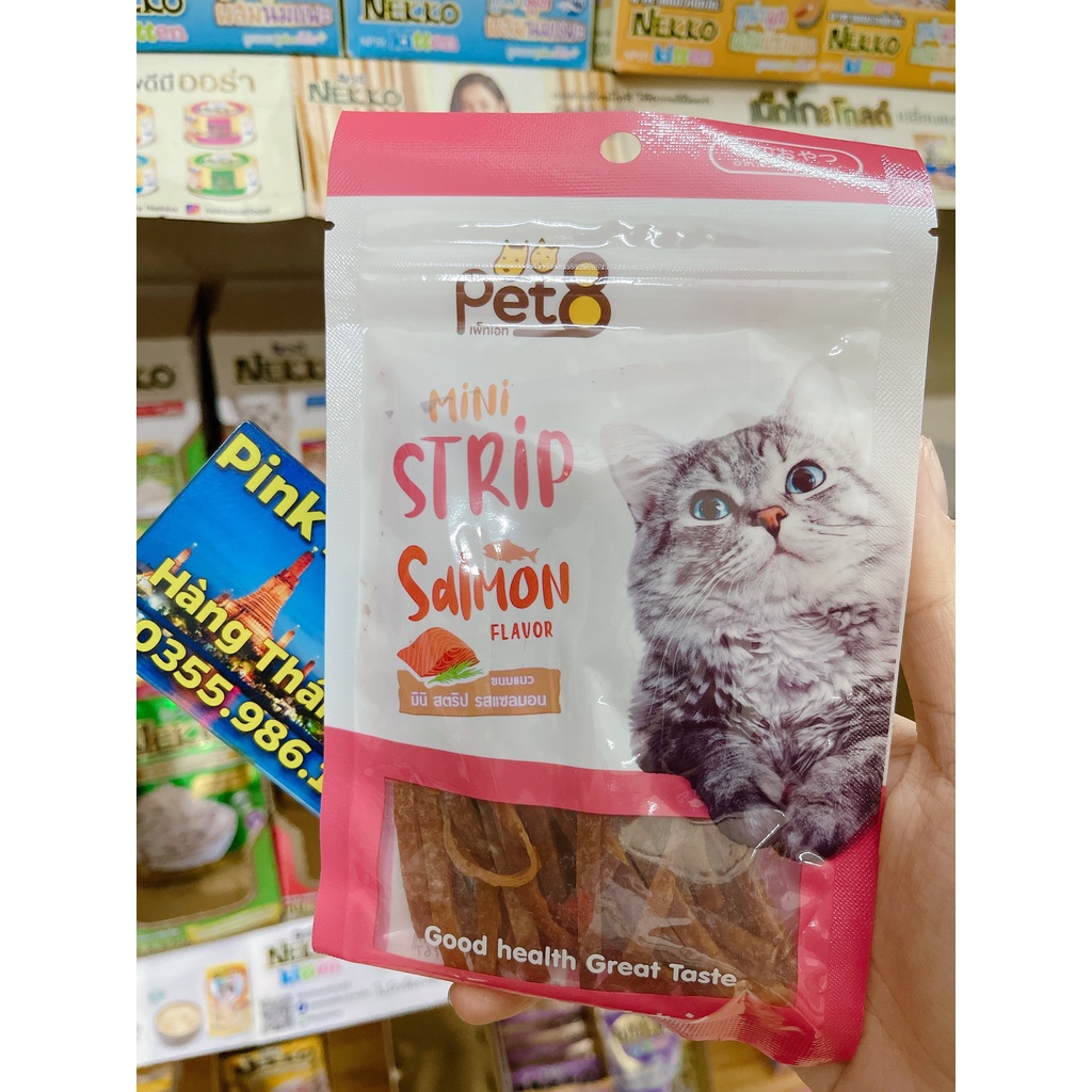 Snack thưởng Mèo Pet8 35g ⚡ NỘI ĐỊA THÁI ⚡ nhập trực tiếp Thái Lan không qua trung gian ⚡  2 vị