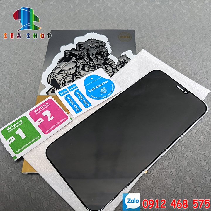 Kính chống nhìn trộm KINGKONG- Full màn iphone 6, 6S, 6S Plus, 7 Plus, 8 Plus, XR, XS Max,11 Pro Max, 12- Kính 21D