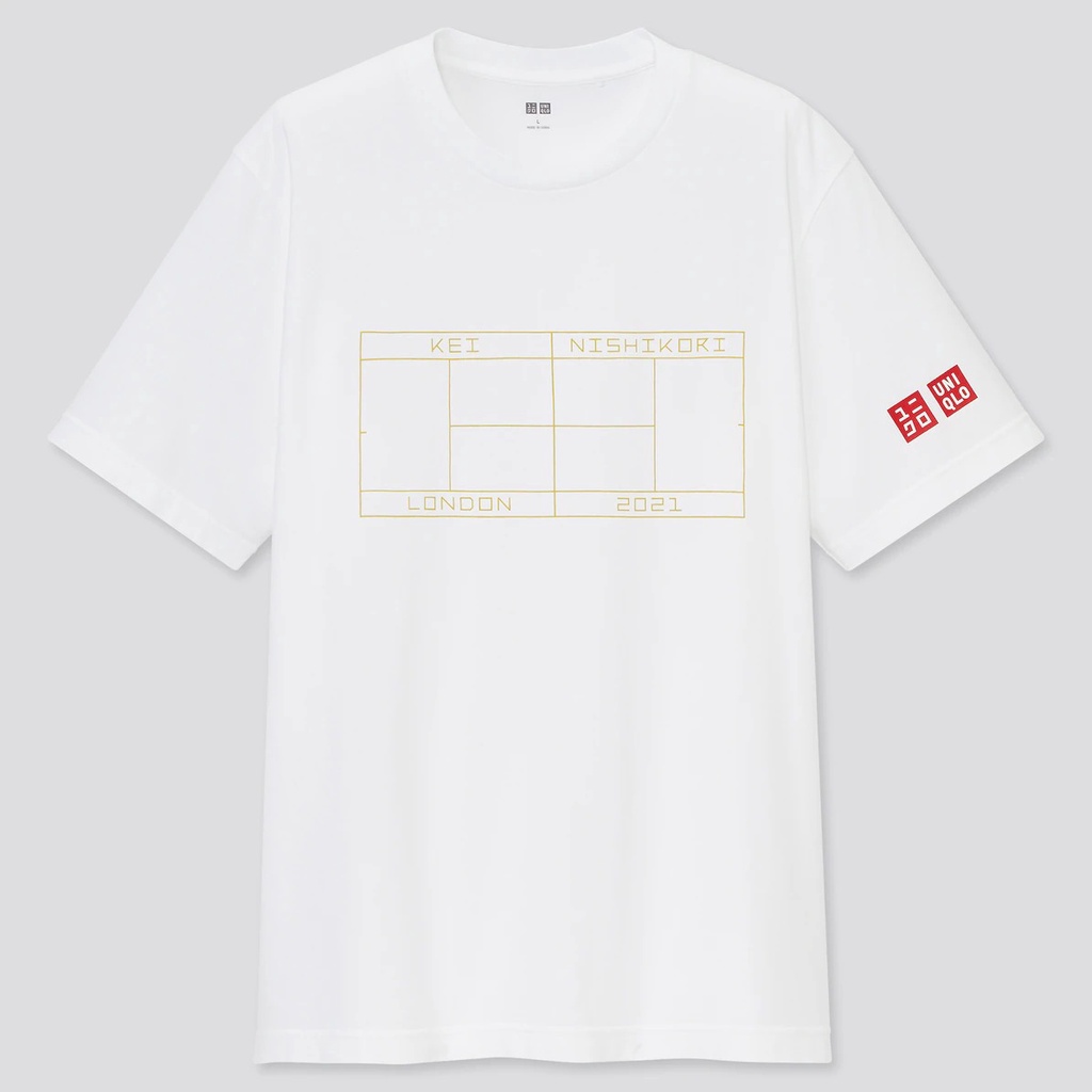 [Auth Uniqlo] Áo phông thể thao Tennis Uniqlo Kei Nishikori - Giải Anh 2021