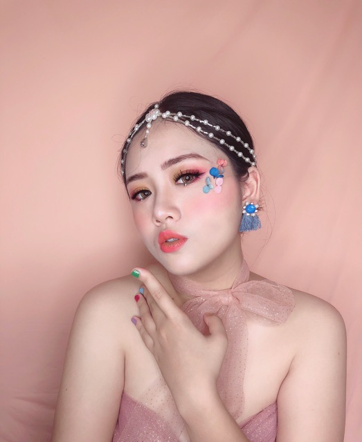 Cài tóc hạt trai phong cách bohemian boho style