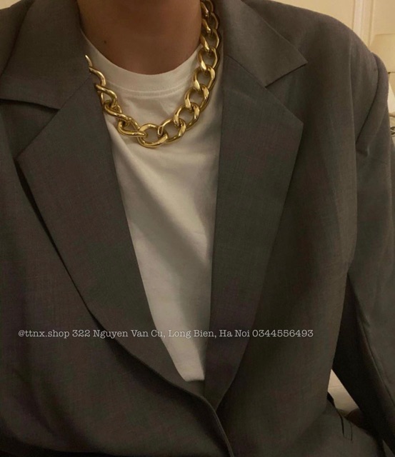 Vòng cổ bản to hàng cao cấp phong cách Hàn Quốc ⚡FREESHIP⚡