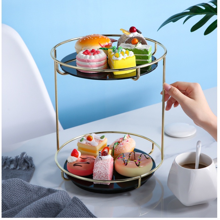 Kệ đựng mỹ phẩm xoay 360 độ cao cấp khung mạ vàng phong cách sang trọng hàng có sẵn