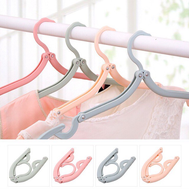 Móc Nhựa Treo Quần Áo Đa Năng Gấp Gọn Nhiều Màu ( Giao Ngẫu Nhiên )