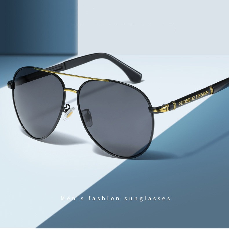 Kính mát nam phi công M10  phân cực Retro Cá tính Gương lái xe ngoài trời kiểu dáng thời trang gọng thép