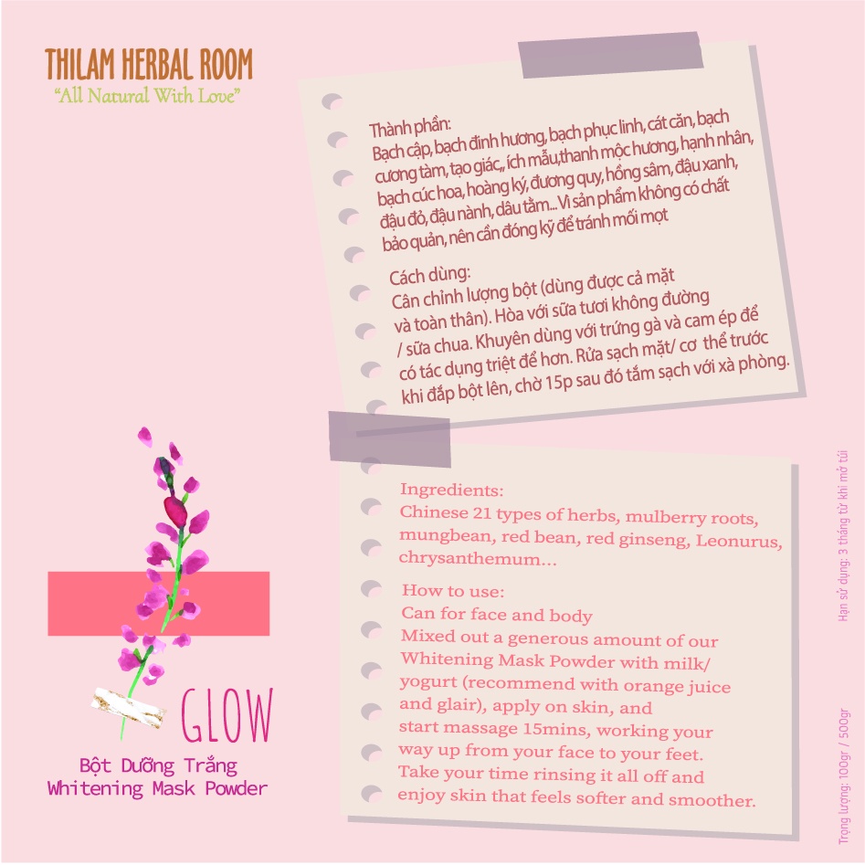 🌿Thilam Herbal Room🌿Mặt nạ bột cơ thể/ Body Mask Powder - Glow | BigBuy360 - bigbuy360.vn