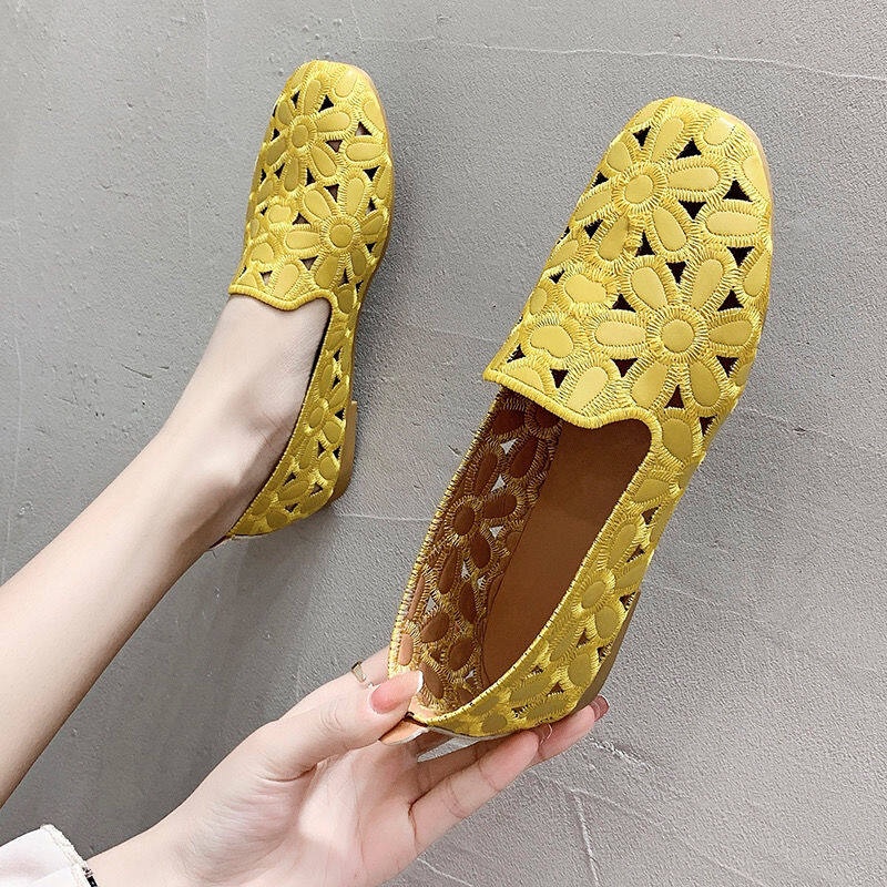 Giày Búp Bê Đế Mềm Mũi Vuông Thời Trang Dành Cho Nữ