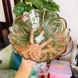 Đĩa thả hoa để hoa quả thủy tinh