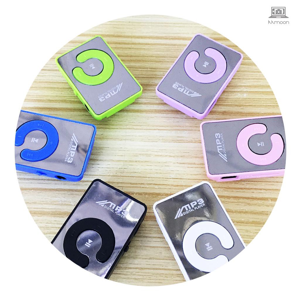 Mini Mirror Clip MP3 Player Portable Fashion Sport USB Digital Music Player Micro SD TF Card Media Player