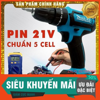 Máy khoan pin MAKITA 21V 2 PIN  Có BÚA và Phụ Kiện, máy khoan pin, máy khoan, máy bắt vít, máy khoan cầm tay cao cấp Hàn