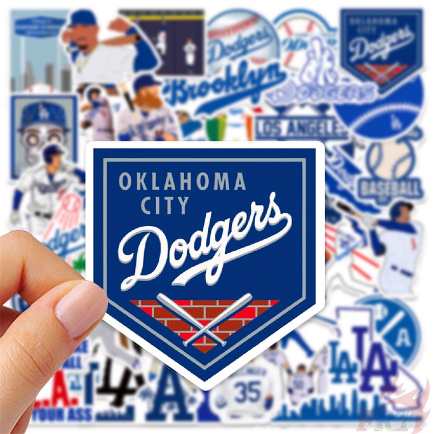 MLB Bộ 50 Miếng Dán Họa Tiết Los Angeles Dodgers Series 02 - Major League Độc Đáo Trang Trí Vali Laptop