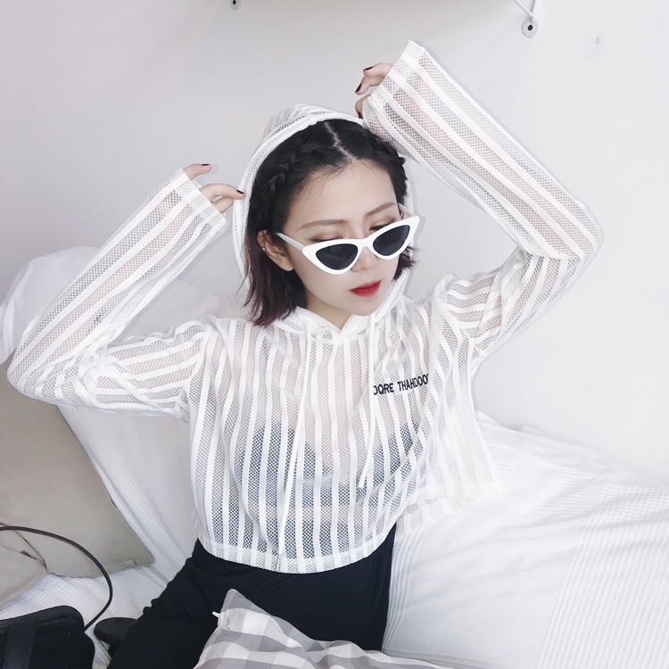 [order, ảnh thật ở cuối] ​hoodie croptop ulzzang, hoodie lưới ulzzang, áo croptop ulzzang