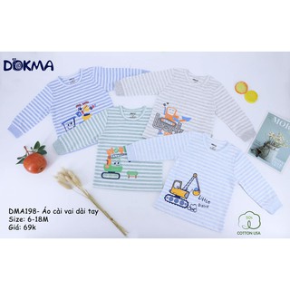 Dma198 áo cài vai dài tay dokma