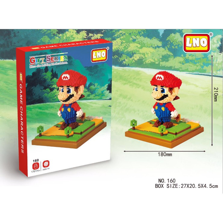 Mẫu lắp ghép 1701 mảnh Bloody Mario hay Mario mũ đỏ