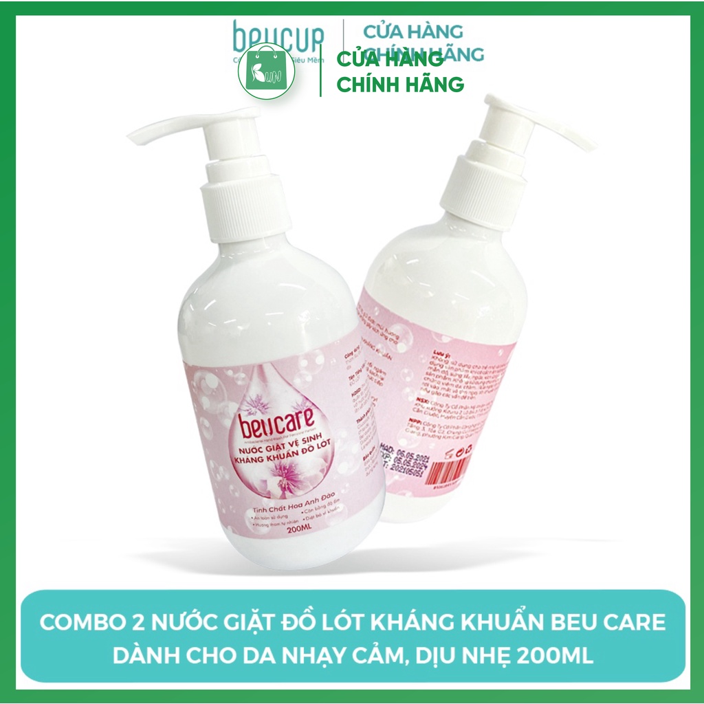 combo 2 chai nước giặt đồ lót chuyên dụng BeUcare 200ml