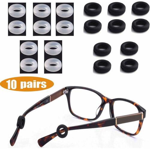 Set 10 Cặp Miếng Bọc Gọng Kính Silicon Chống Trượt Tiện Dụng