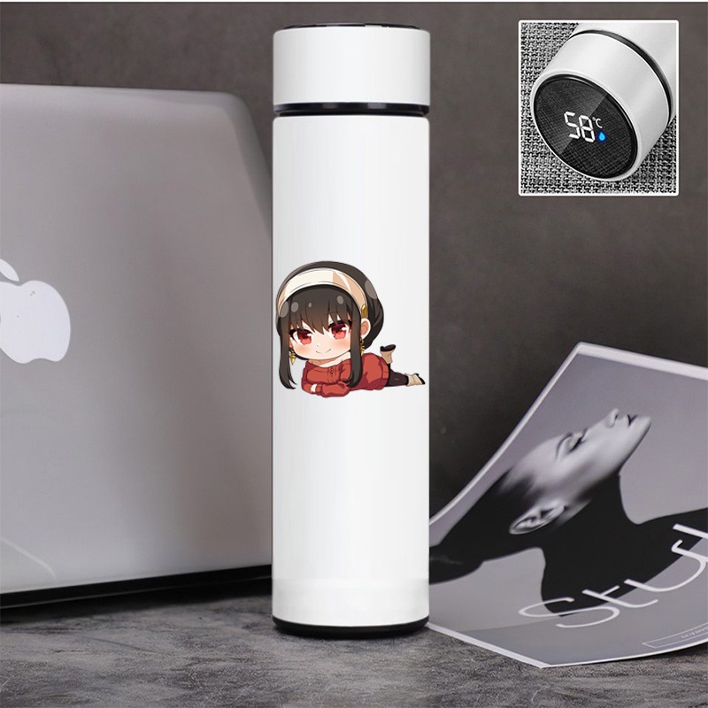 Bình giữ nhiệt đựng nước in hình SPY x Family ver nằm gia đình điệp viên anime chibi xinh xẵn dễ thương tiện lợi