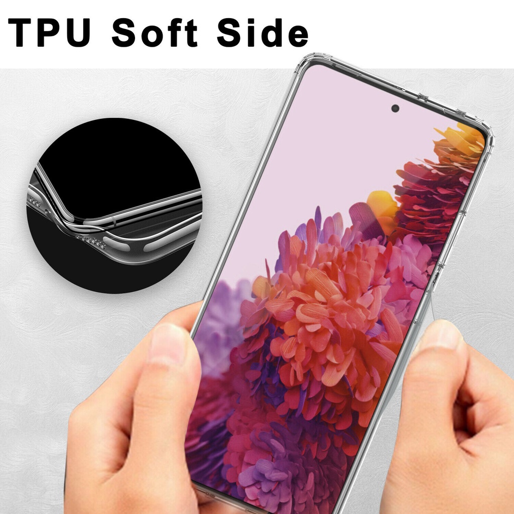 Samsung High Transparent  TPU+PC Phone Case / Compatible With Samsung Galaxy S21 S21Plus S21Ultra