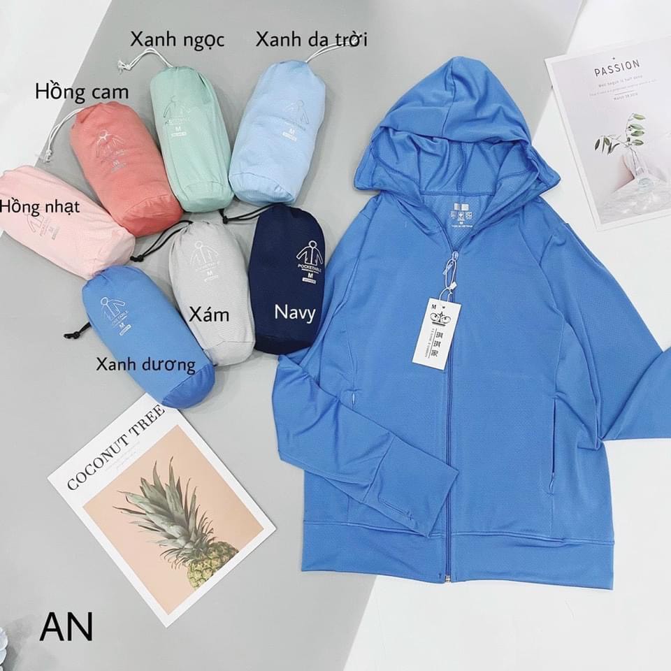 💲GIÁ SIÊU RẺ💲 áo chống nắng thông hơi túi cuộn, mát mềm, chất vải kim cương